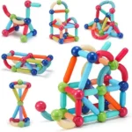 ⁦Magnetic Building Sticks Toy (25 pieces) لعبة الاعمدة المغناطيسية 25 قطعة⁩ - الصورة ⁦4⁩