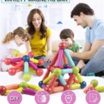 Magnetic Building Sticks Toy (25 pieces) لعبة الاعمدة المغناطيسية 25 قطعة