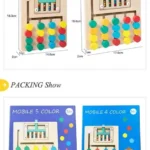 Magnetism Mobile 5 Color Toy لعبة الاقراص الملونة ولعبة ترتيب الكرات المتحركة