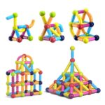 ⁦Magnetic Building Sticks Toy (25 pieces) لعبة الاعمدة المغناطيسية 25 قطعة⁩ - الصورة ⁦2⁩