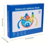 balanced rainbow block لعبة توازن الاقراص والاشكال