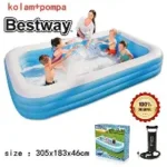 مسبح باستواي 305*183*46 سم piscine bestway rectangulaire 305*183*46 cm